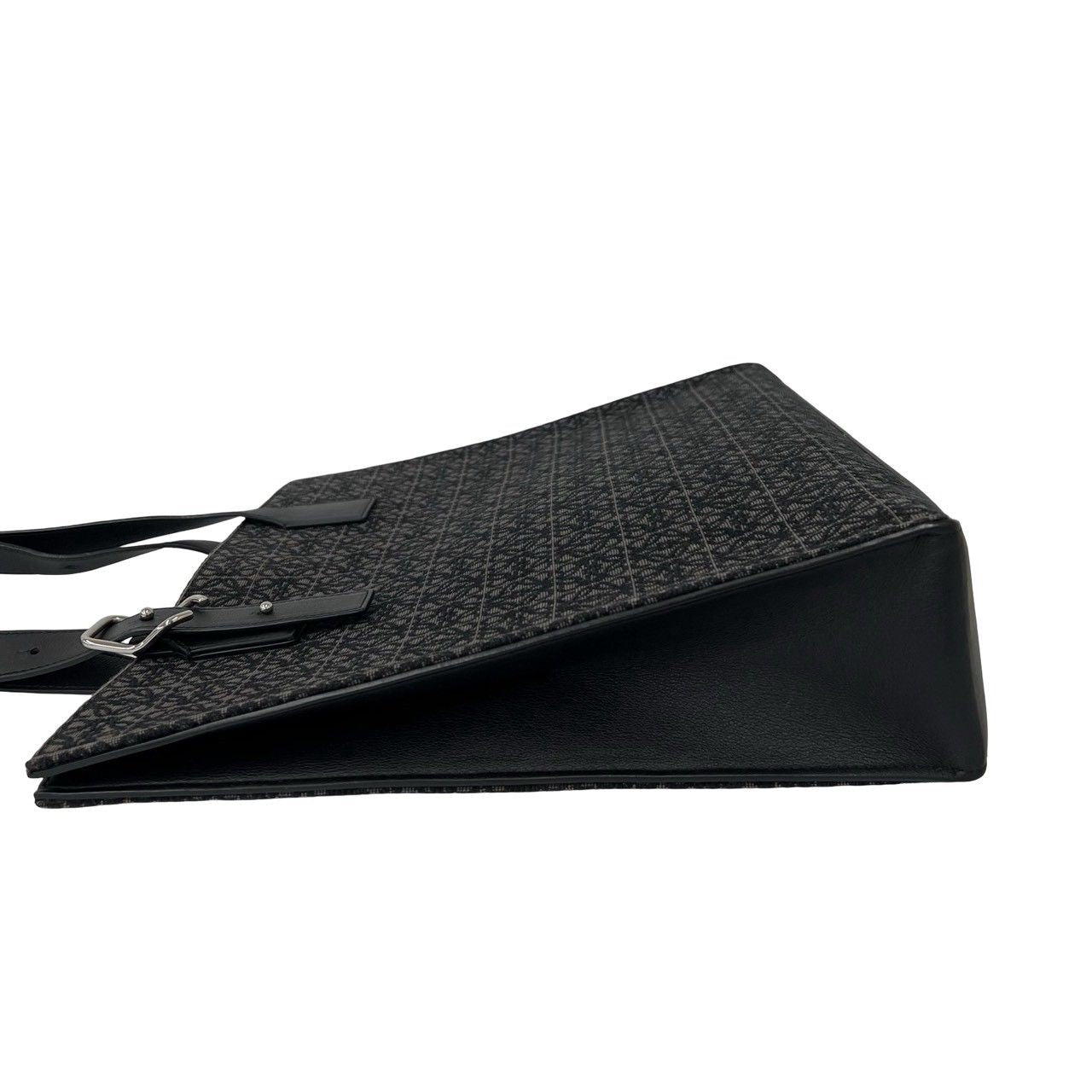Loewe Buckle Horizontal Anagram All Over Print Canvas Leather Tote Bag Black — view 5
