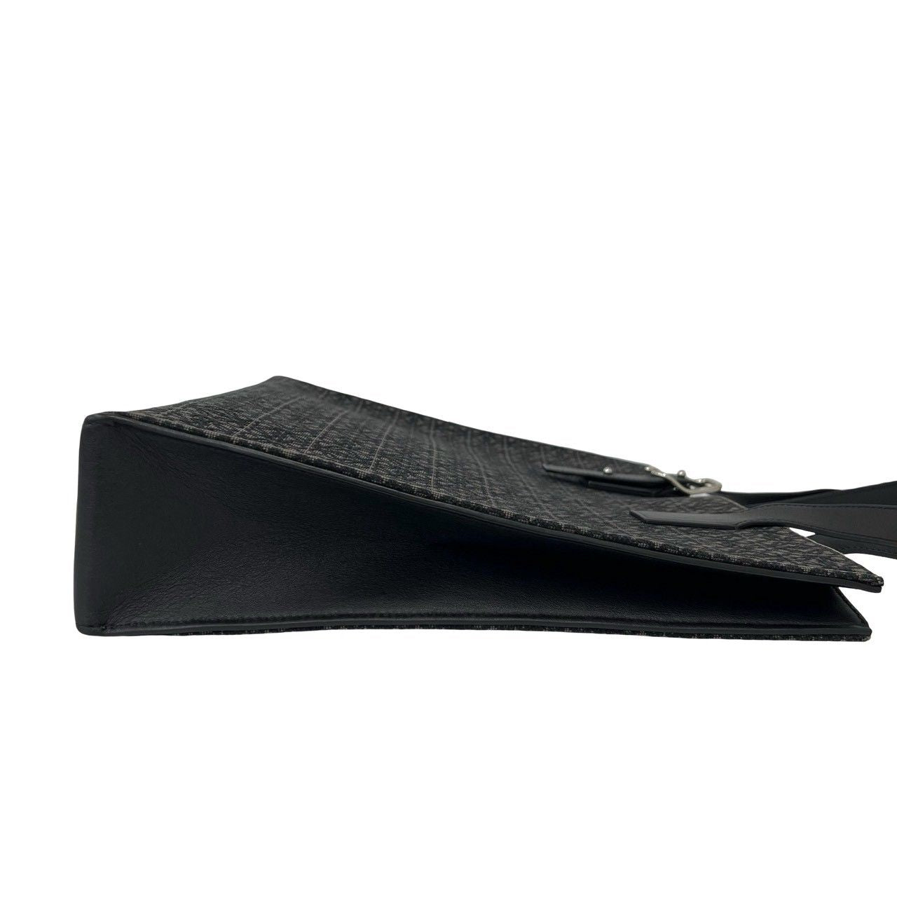 Loewe Buckle Horizontal Anagram All Over Print Canvas Leather Tote Bag Black — view 6
