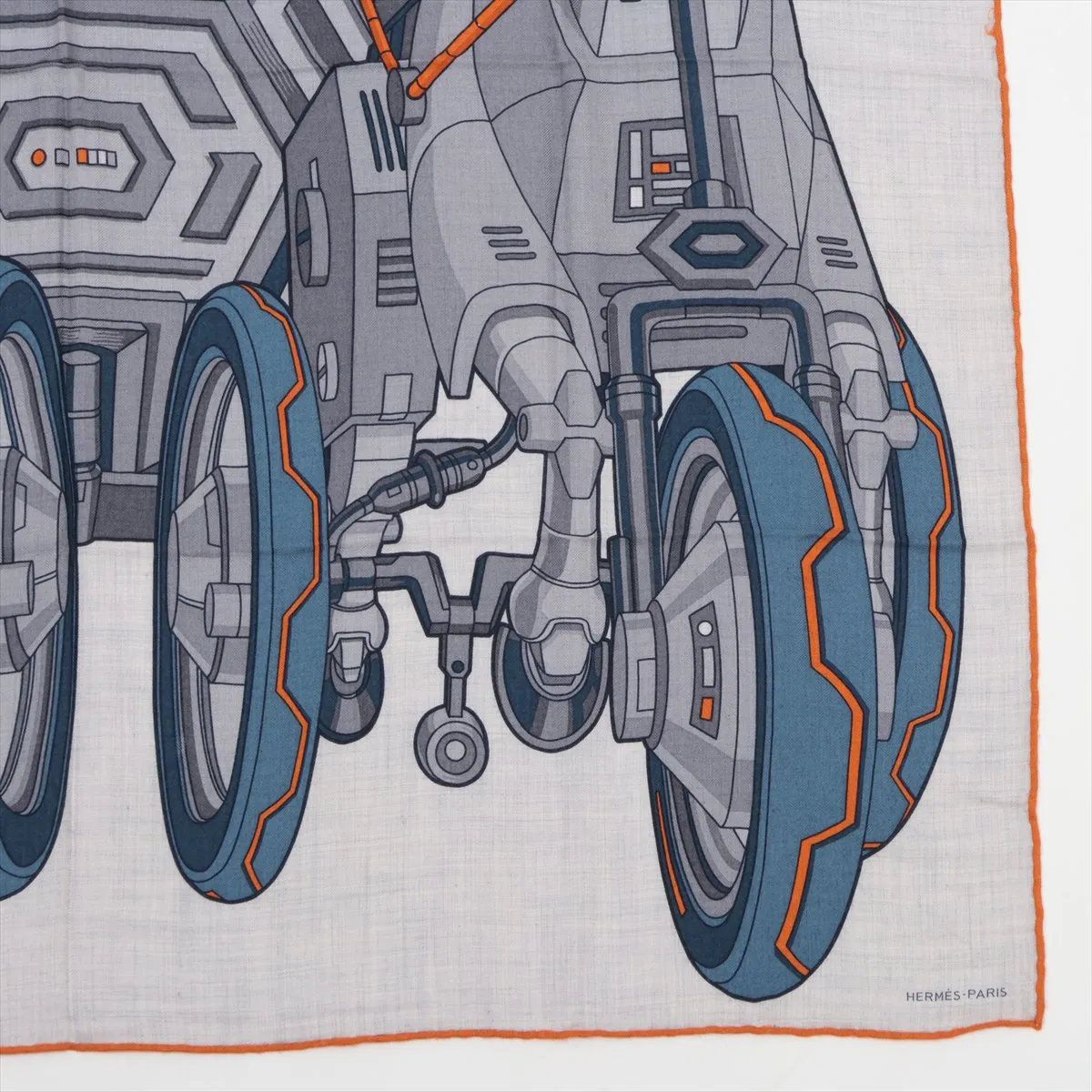 Hermes Carre 100 Mega Chariot Cashmere Silk Scarf — view 4
