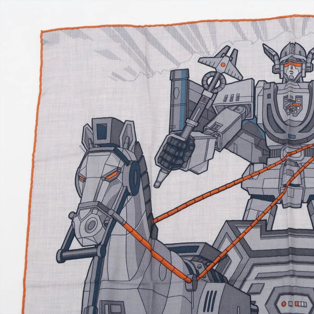 Hermes Carre 100 Mega Chariot Cashmere Silk Scarf — view 2