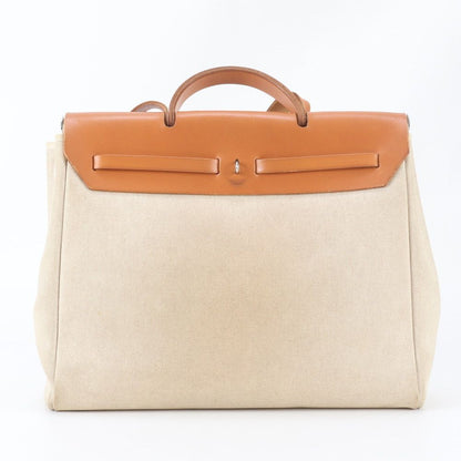 Hermes Herbag MM Leather Toile H 2-Way Shoulder Bag Business — view 4