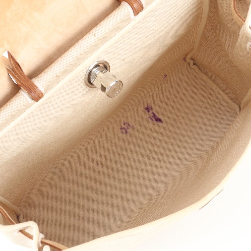 Hermes Herbag MM Leather Toile H 2-Way Shoulder Bag Business — view 8