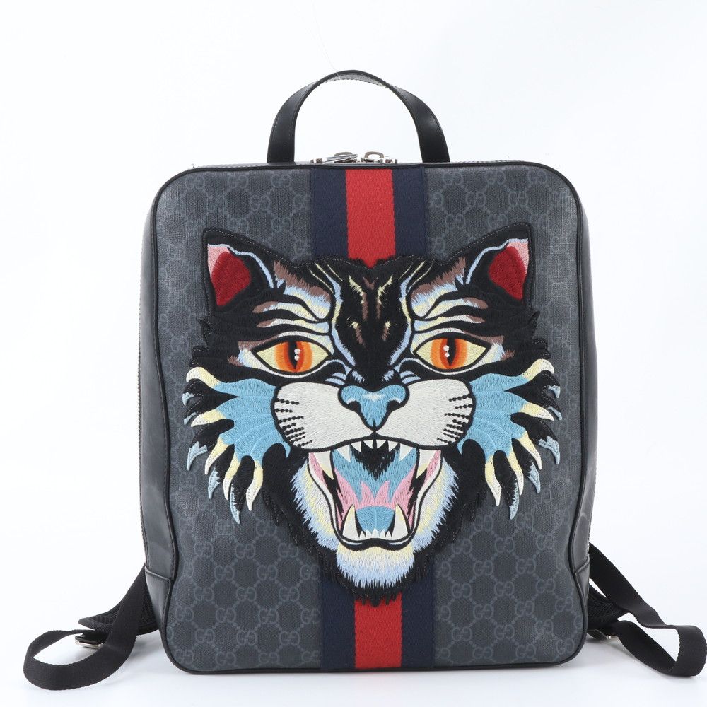 Gucci GG Supreme Angry Cat Leather