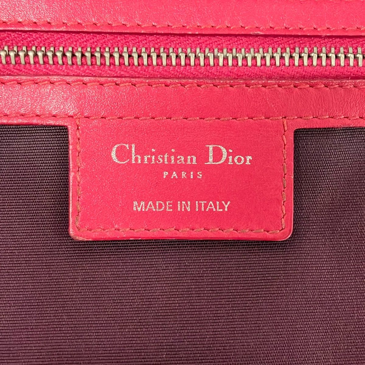 Dior Tote Bag Panarea Pink Navy Light Leather — view 8