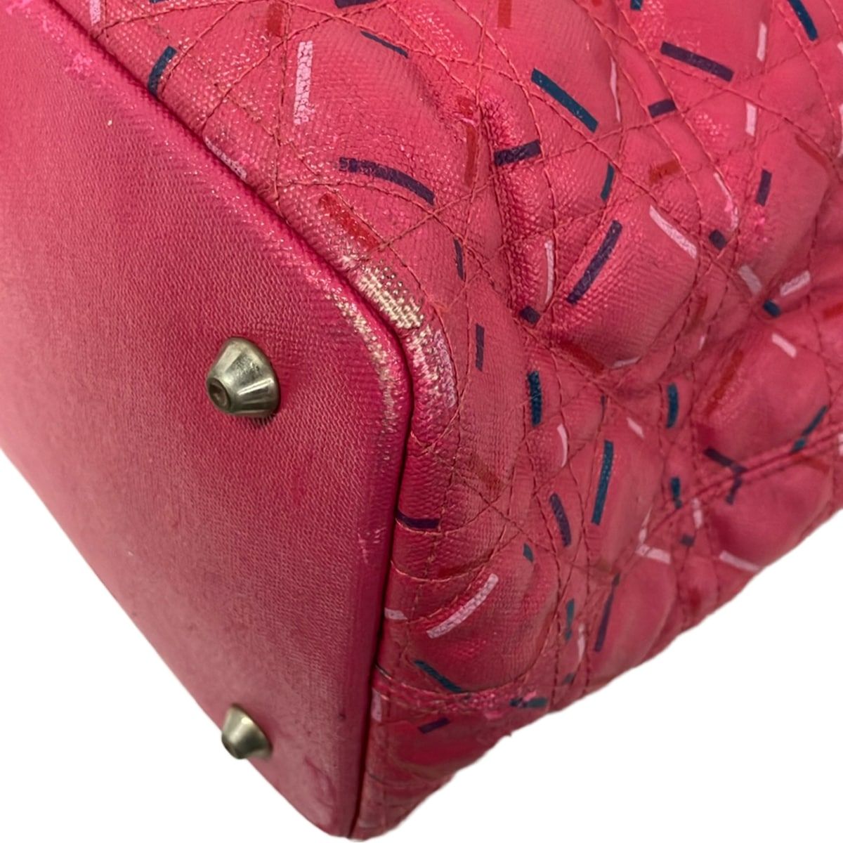 Dior Tote Bag Panarea Pink Navy Light Leather — view 6