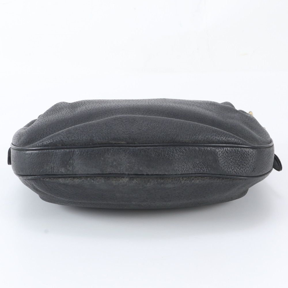 Gucci Vintage Leather Shoulder Bag Black — view 6