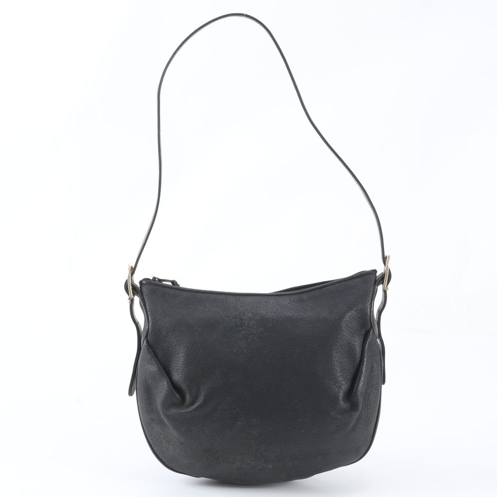 Gucci Vintage Leather Shoulder Bag Black — view 3