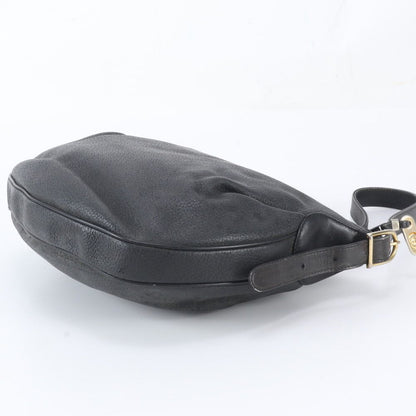 Gucci Vintage Leather Shoulder Bag Black — view 4
