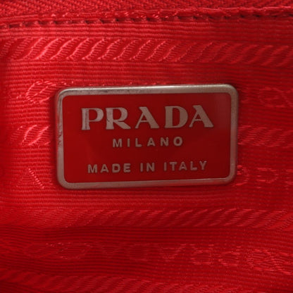 Prada Tessuto Nylon Triangle Logo Leather Backpack Shoulder Bag — view 8