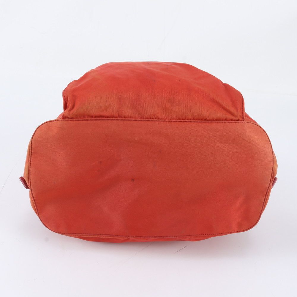 Prada Tessuto Nylon Triangle Logo Leather Backpack Shoulder Bag — view 5