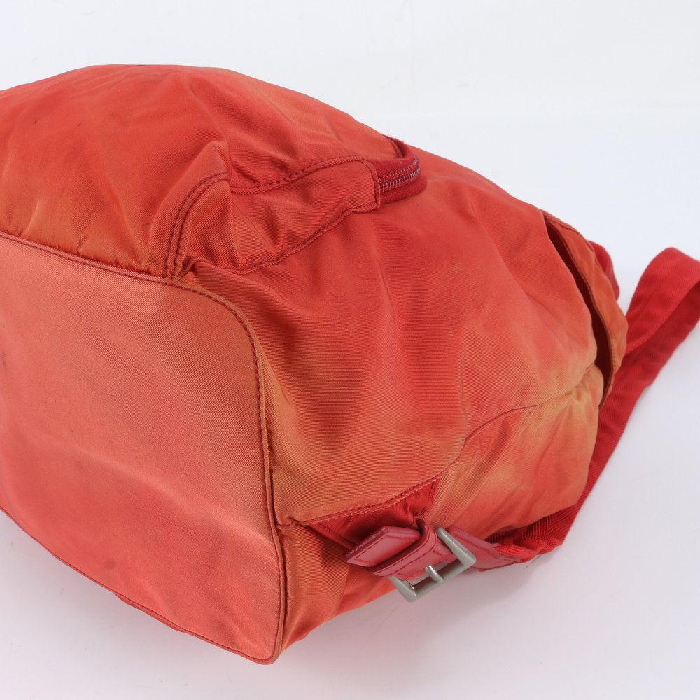 Prada Tessuto Nylon Triangle Logo Leather Backpack Shoulder Bag — view 4