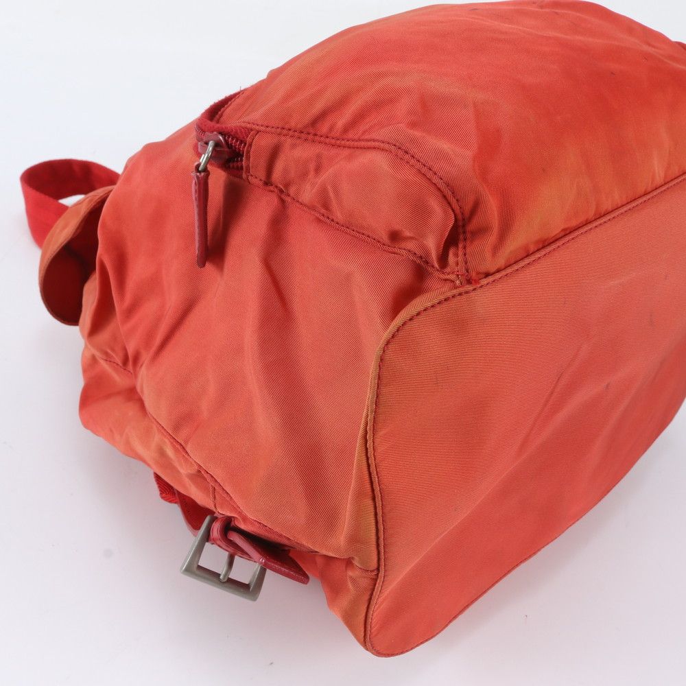 Prada Tessuto Nylon Triangle Logo Leather Backpack Shoulder Bag — view 6