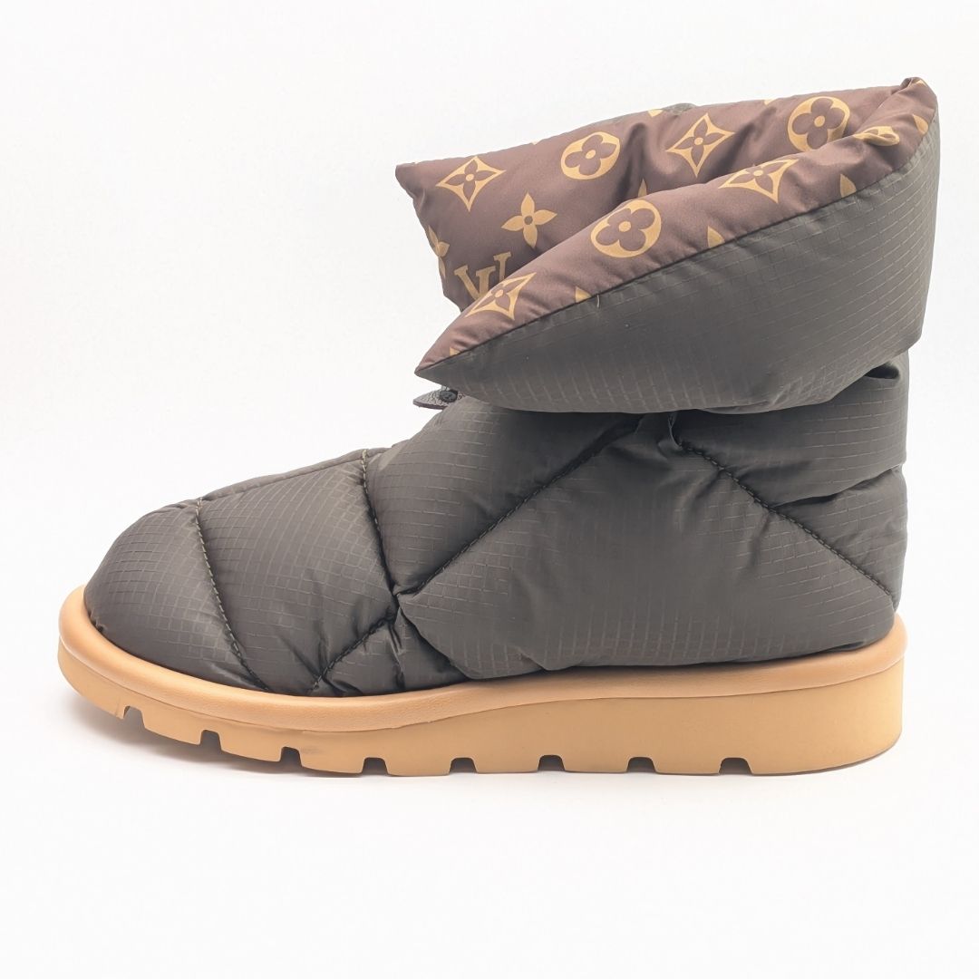 Louis Vuitton Pillow Line Monogram Nylon Khaki Ankle Boots Short Shoes — view 2