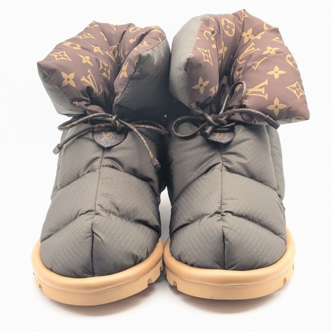 Louis Vuitton Pillow Line Monogram Nylon Khaki Ankle Boots Short Shoes — view 4