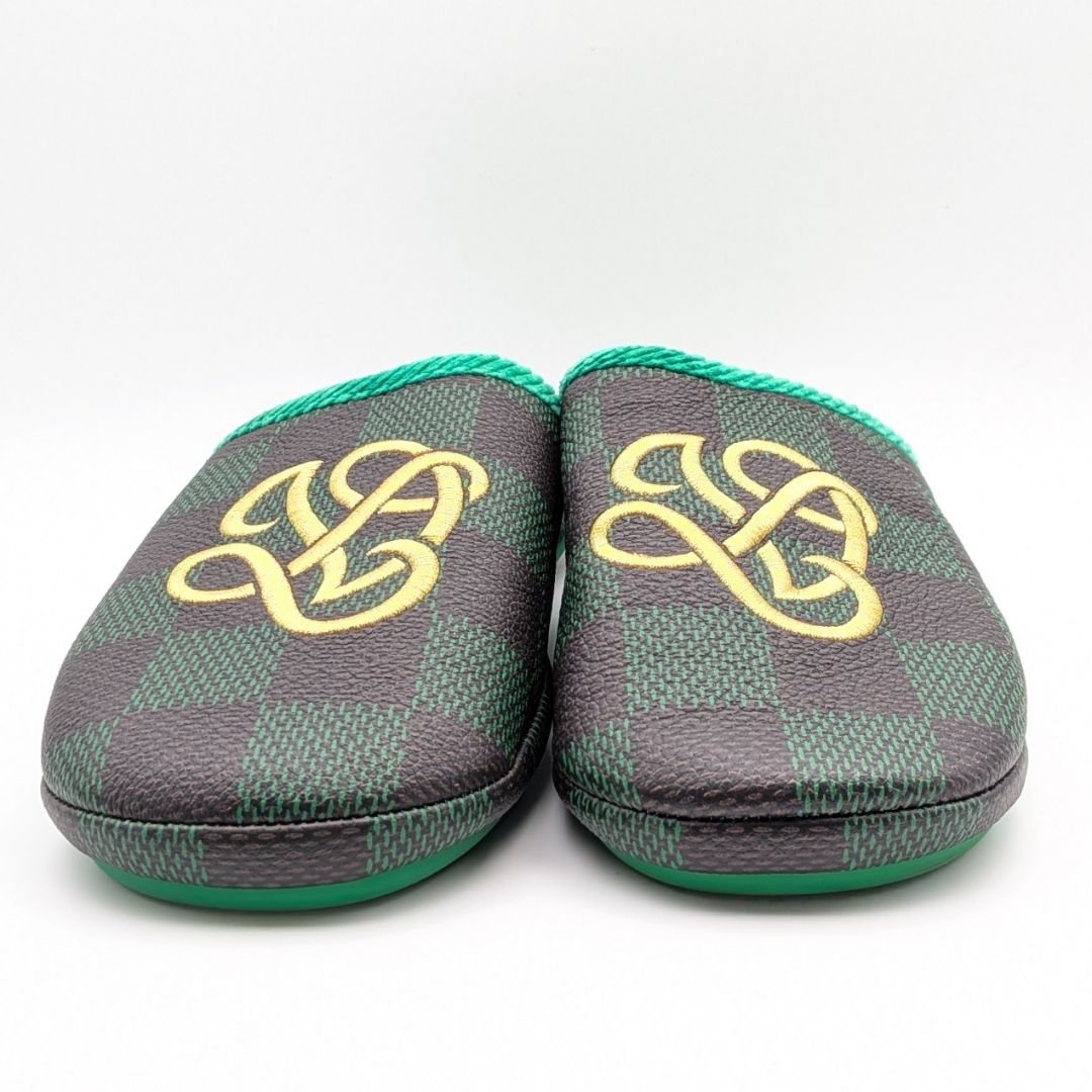 Louis Vuitton Palace Line Damier Green Brown Sandals Slippers — view 4