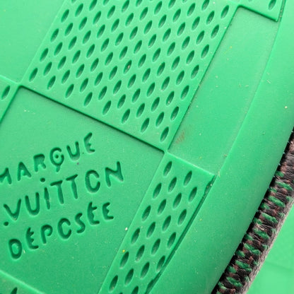 Louis Vuitton Palace Line Damier Green Brown Sandals Slippers — view 7