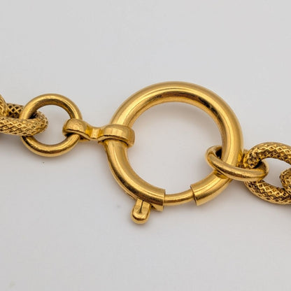 Chanel Pendant CC Logo Lava Gold Chain Vintage — view 5