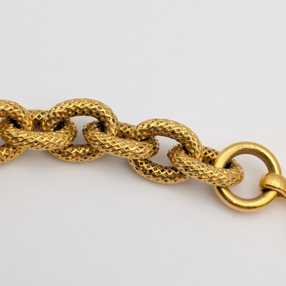 Chanel Pendant CC Logo Lava Gold Chain Vintage — view 4