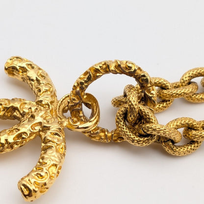 Chanel Pendant CC Logo Lava Gold Chain Vintage — view 6