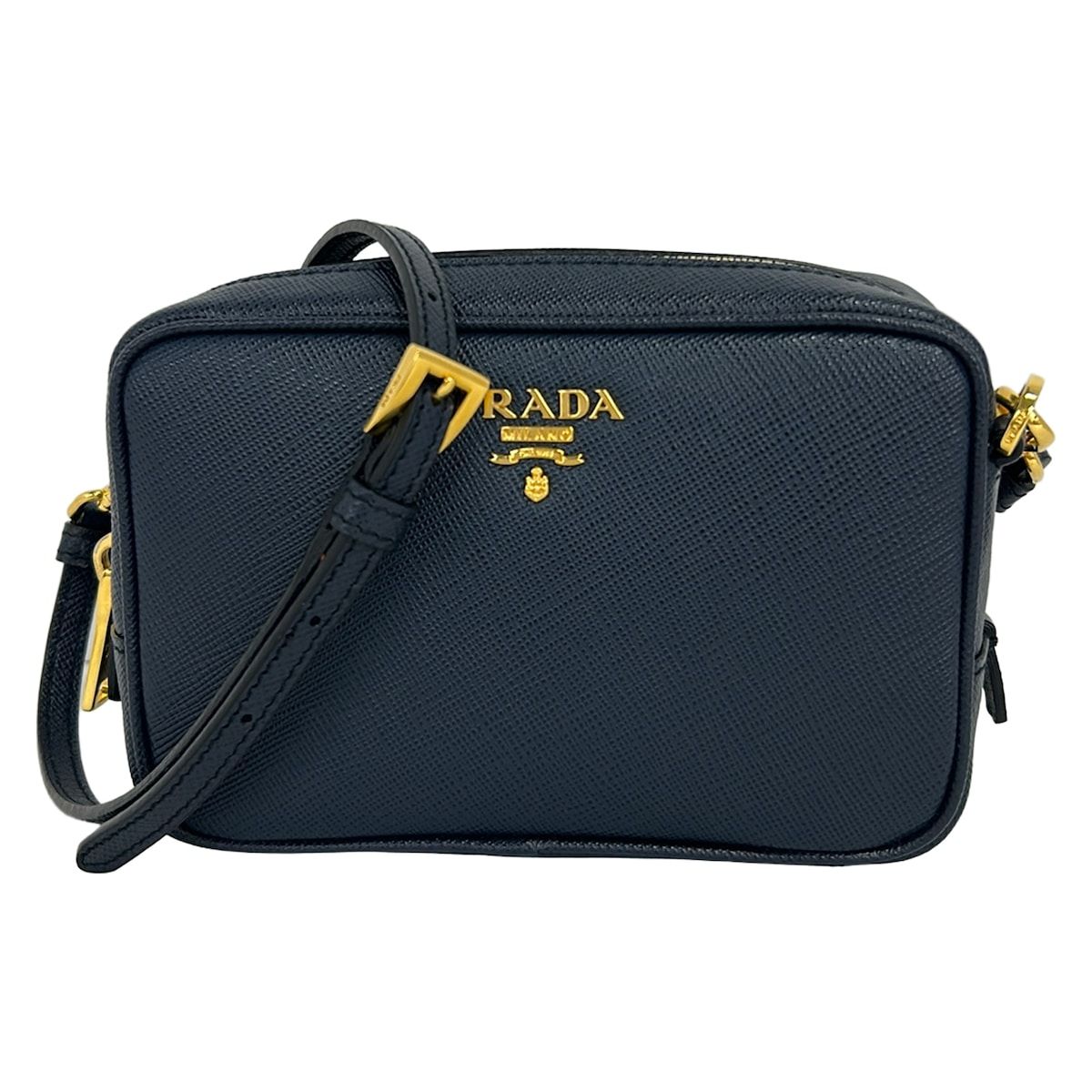 Prada Shoulder Bag Dark Navy Leather