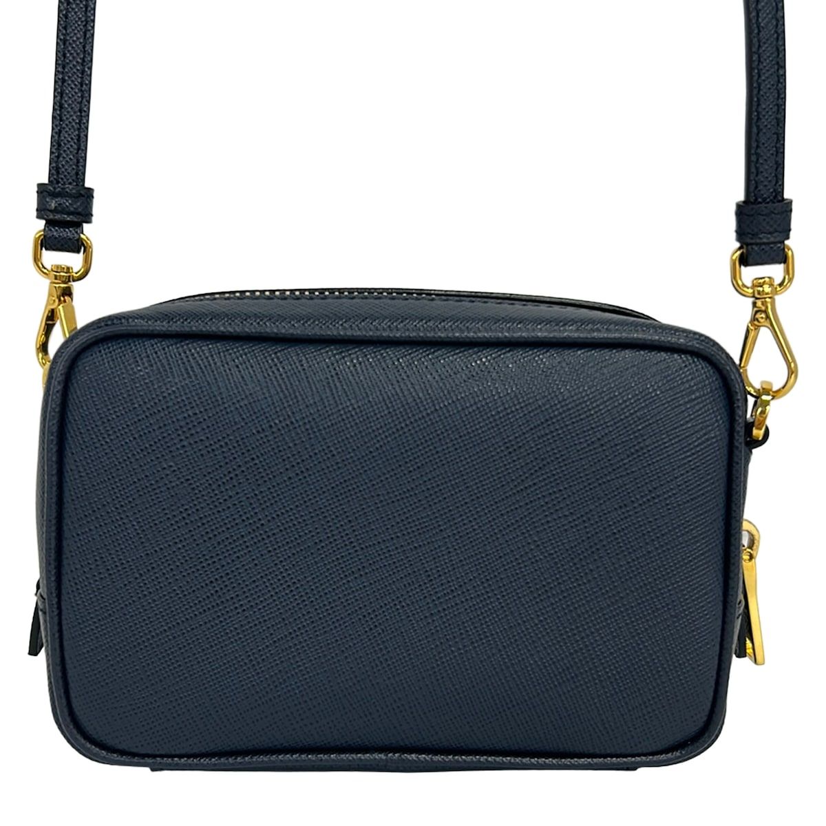 Prada Shoulder Bag Dark Navy Leather — view 3