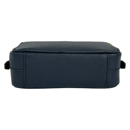 Prada Shoulder Bag Dark Navy Leather — view 5