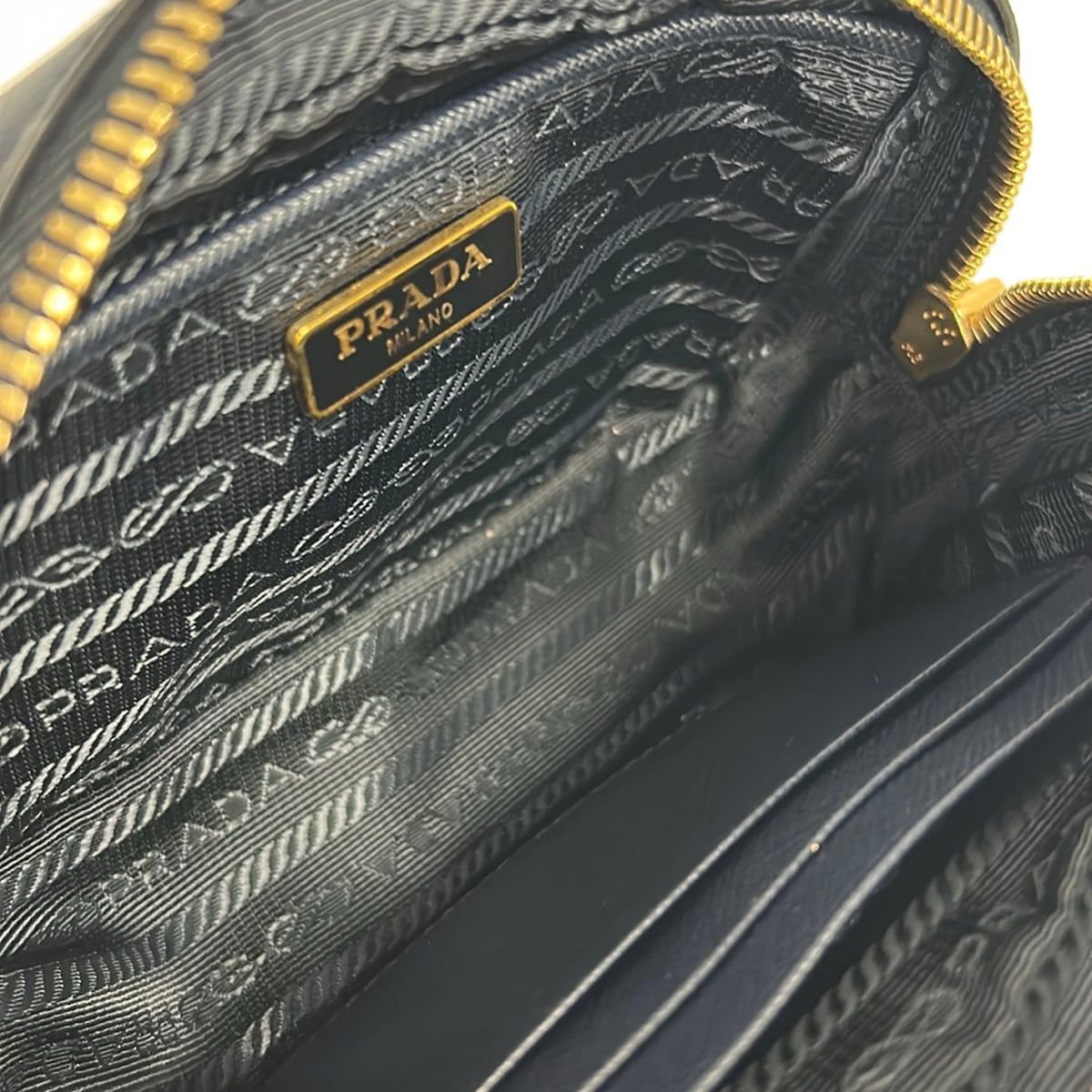 Prada Shoulder Bag Dark Navy Leather — view 7