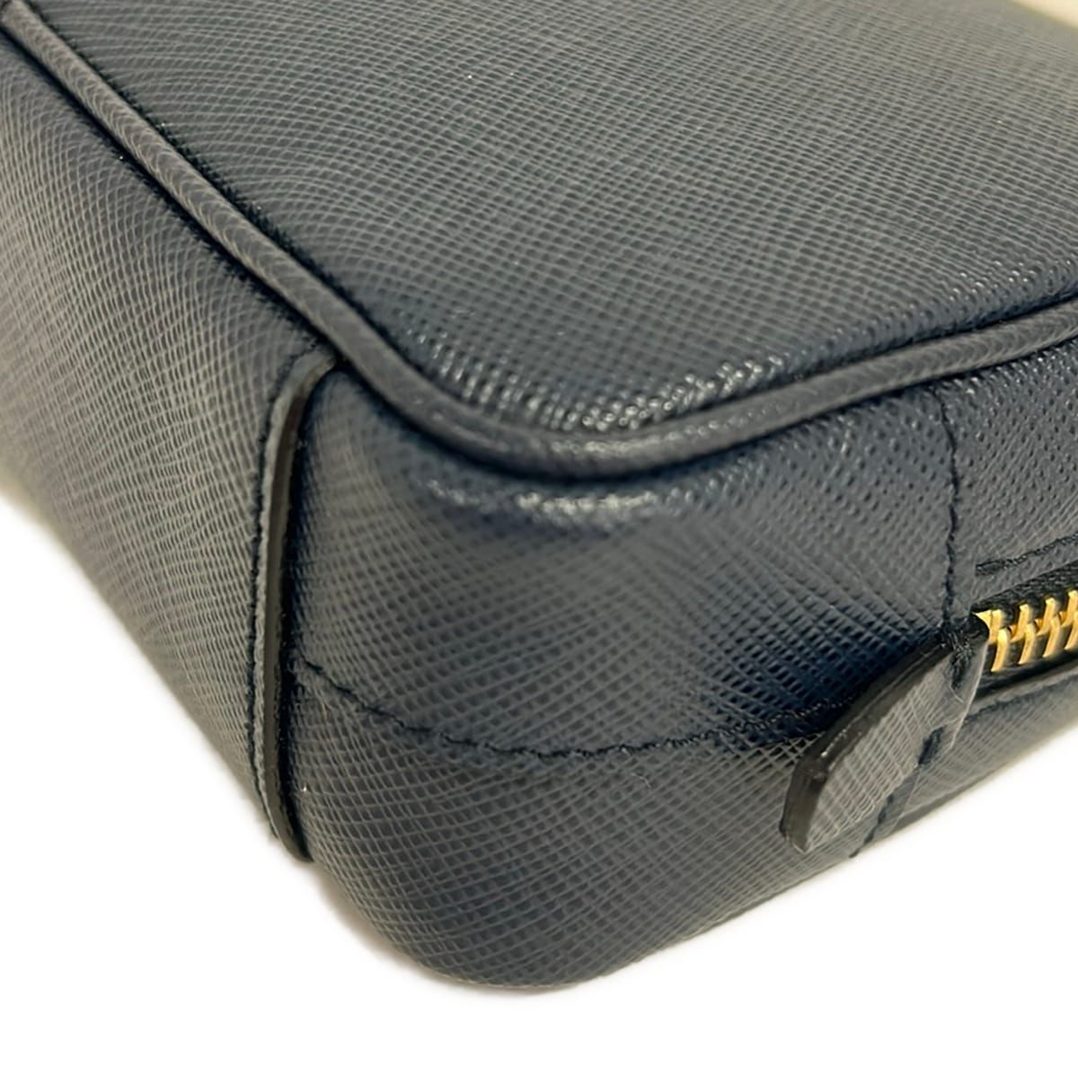 Prada Shoulder Bag Dark Navy Leather — view 6