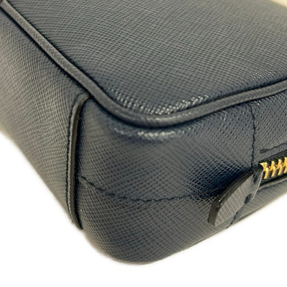 Prada Shoulder Bag Dark Navy Leather — view 6