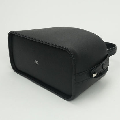 Hermes de Paris Tote Epsom Noir Black Silver Handbag — view 4