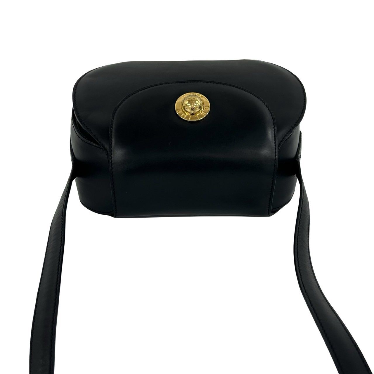 Celine Vintage Star Ball Logo Calf Leather Mini Shoulder Bag Pochette Black — view 4