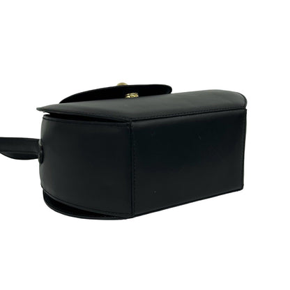 Celine Vintage Star Ball Logo Calf Leather Mini Shoulder Bag Pochette Black — view 7