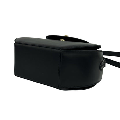 Celine Vintage Star Ball Logo Calf Leather Mini Shoulder Bag Pochette Black — view 8
