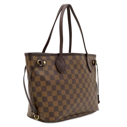 Louis Vuitton Tote Bag Neverfull PM Damier Canvas Ebene Gold Brown — view 2