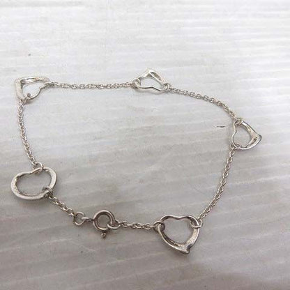 Tiffany & Co Open Heart Bracelet Silver Elsa Peretti — view 2