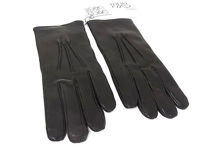 Loewe Anagram Leather Gloves Cold Dark Brown
