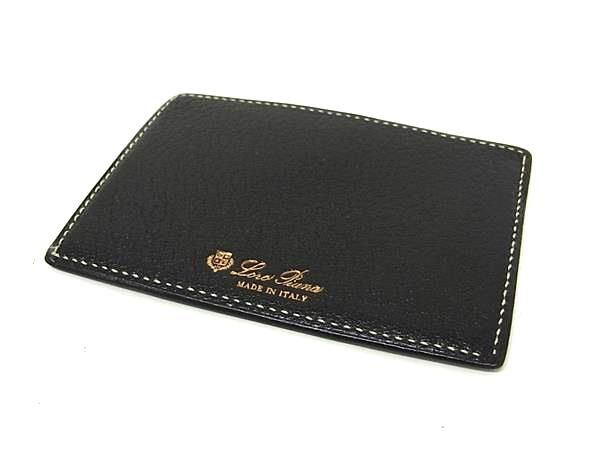 Loro Piana Leather Card Case Black — view 2