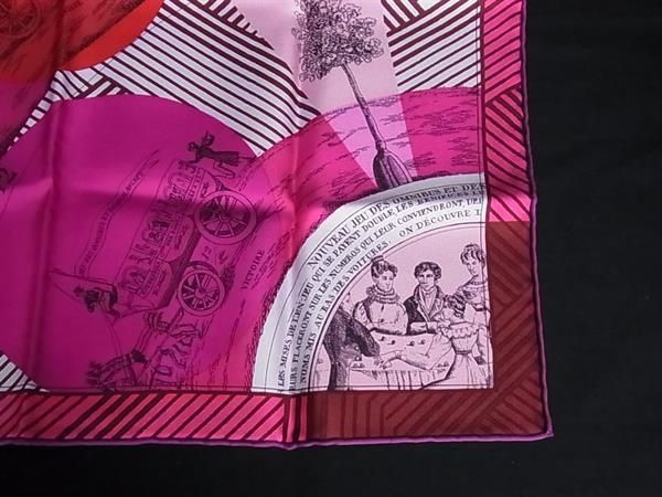 Hermes Game of Omnibus and White Ladies Carre 40 Gavroche Silk Scarf — view 3