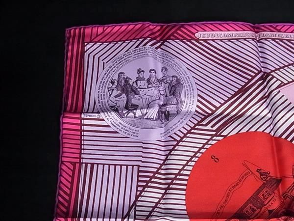 Hermes Game of Omnibus and White Ladies Carre 40 Gavroche Silk Scarf — view 2