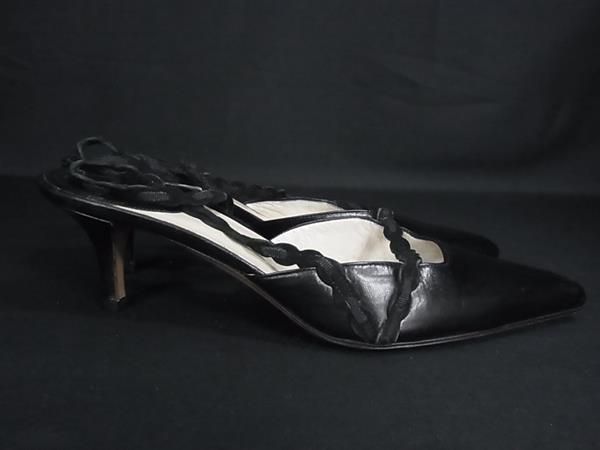 Dior Leather Heels Shoes Black — view 2