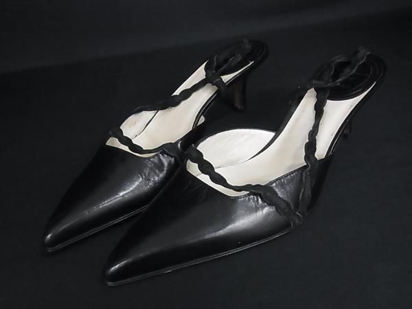 Dior Leather Heels Shoes Black
