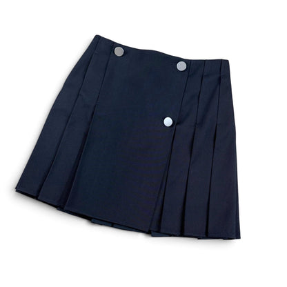 Bottega Veneta High Waist Pleated Mini Skirt Black Knee Length Asymmetric Style