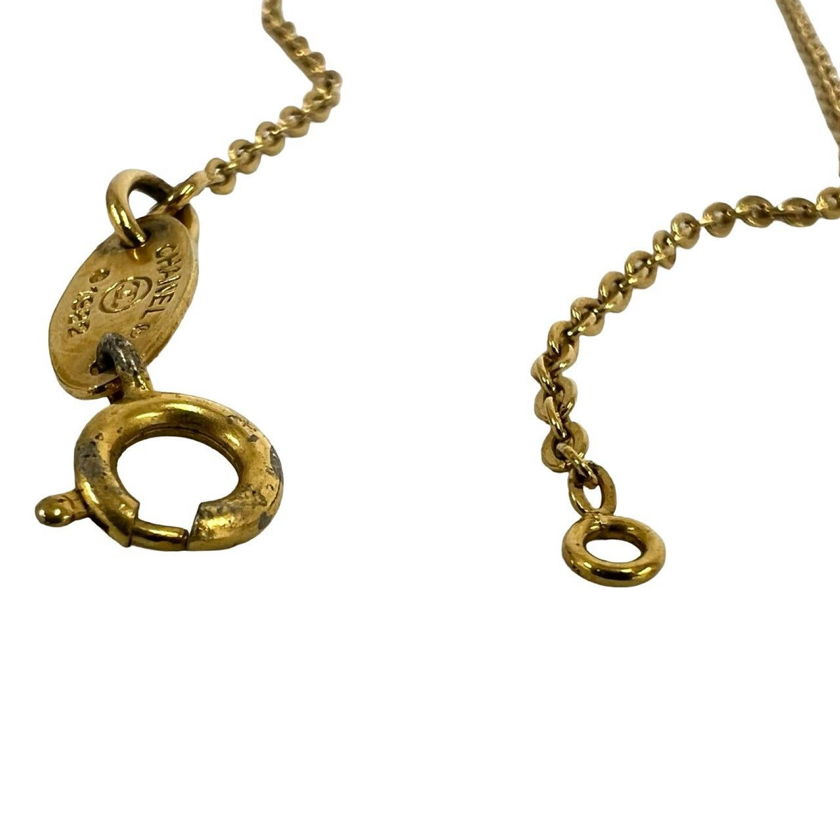 Chanel Vintage CC Logo Chain Necklace Gold — view 5