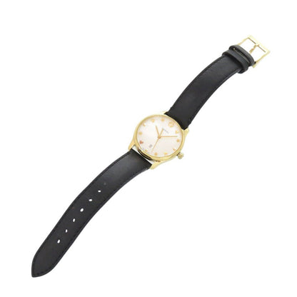 Gucci 126.5 SS Leather White Shell Black Quartz Watch Dial — view 3