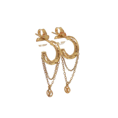 Louis Vuitton Boucles d'Oreilles Mini Hoop Earrings Metal Gold — view 3