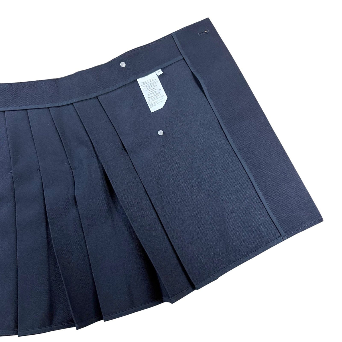 Bottega Veneta High Waist Pleated Mini Skirt Black Knee Length Asymmetric Style — view 7