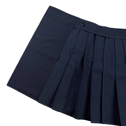 Bottega Veneta High Waist Pleated Mini Skirt Black Knee Length Asymmetric Style — view 6