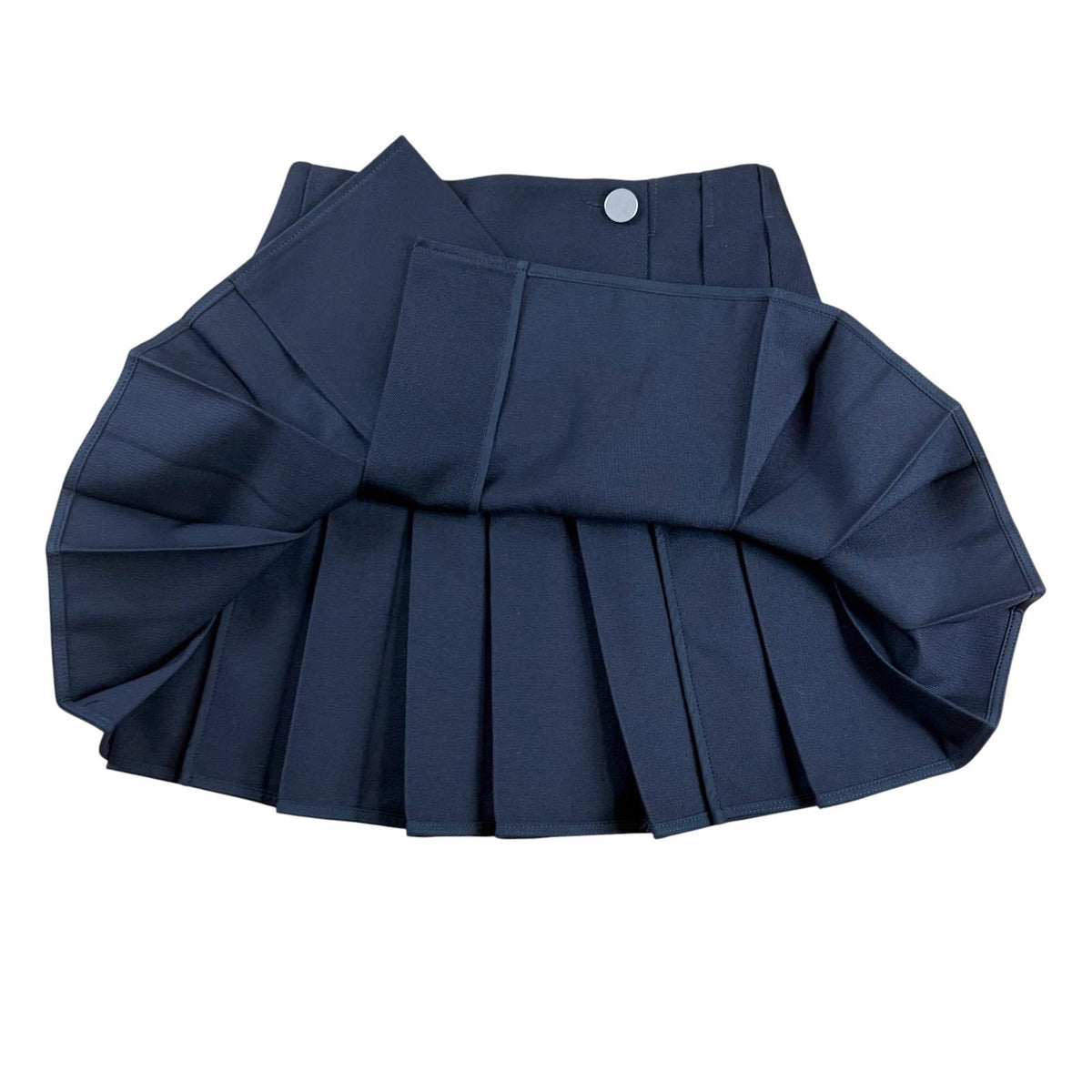 Bottega Veneta High Waist Pleated Mini Skirt Black Knee Length Asymmetric Style — view 4