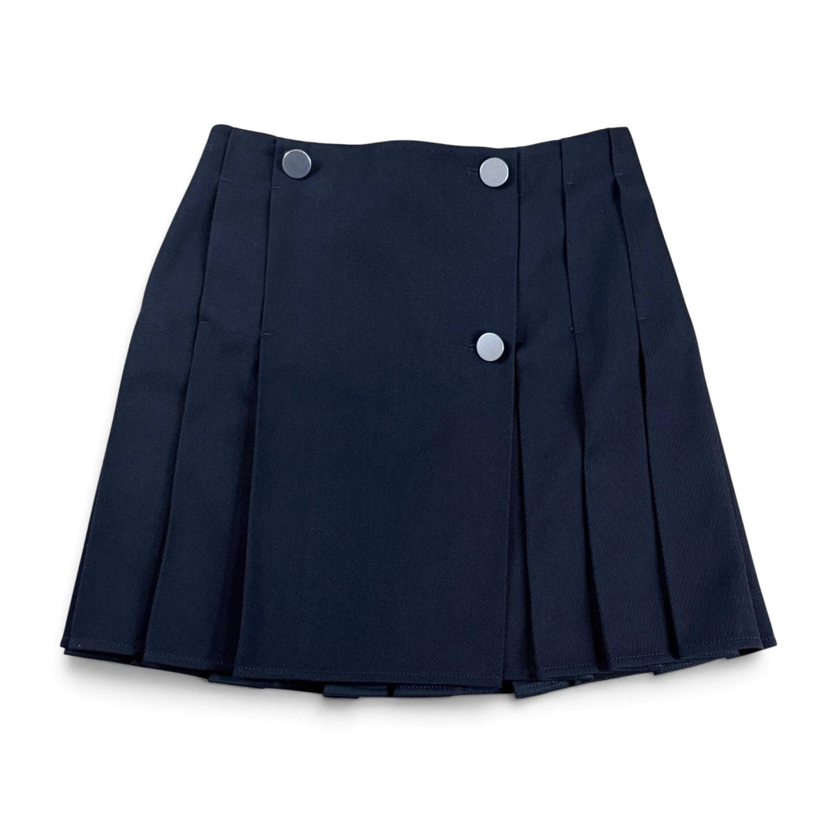 Bottega Veneta High Waist Pleated Mini Skirt Black Knee Length Asymmetric Style — view 2