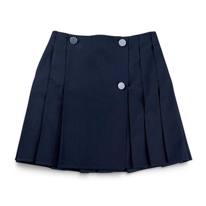Bottega Veneta High Waist Pleated Mini Skirt Black Knee Length Asymmetric Style — view 2